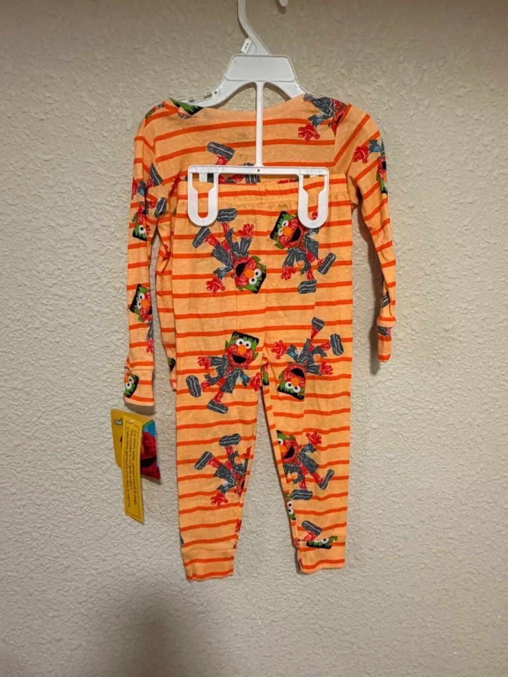 Sesame Street Elmo Frankenstein Halloween Pajama Set Boys 4T NWT